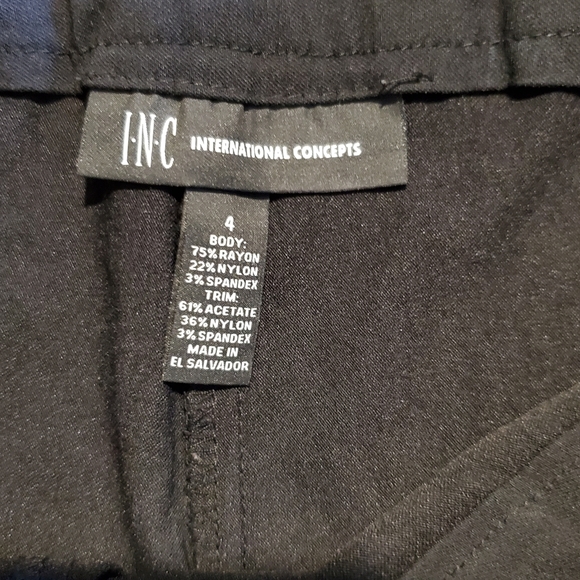 Inc pull on black ribbon stripe side accent pants - Picture 4 of 4